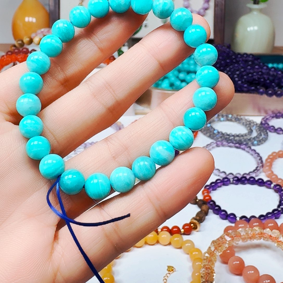 长石手链未镶嵌天河石