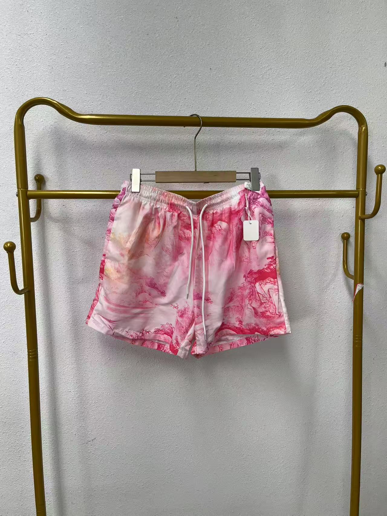 唯琳剪标   C3-2-1822款   粉色松紧腰休闲短裤