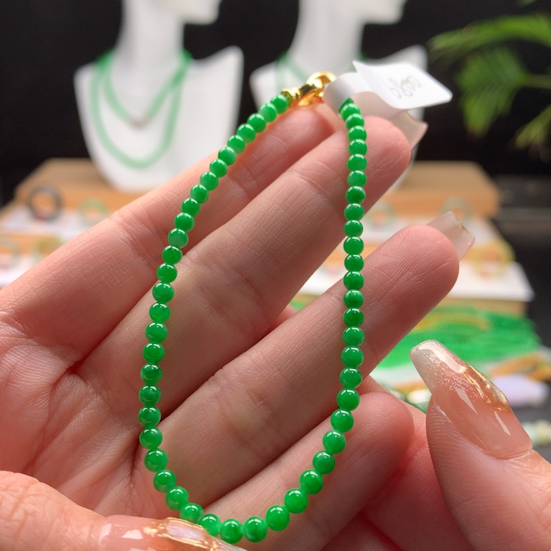 翡翠手串未镶嵌手串3.2mm