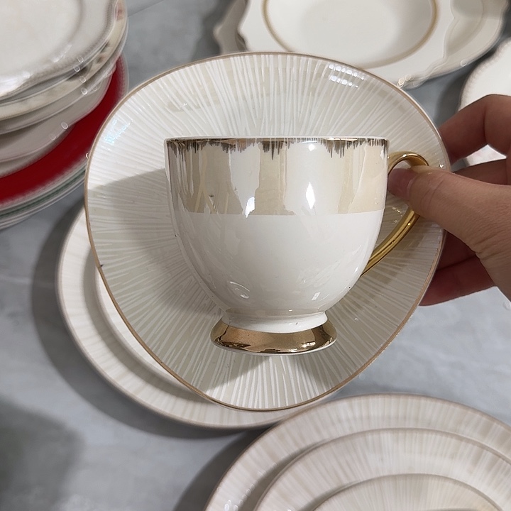 云***朵瓷法式咖啡杯单杯1个送杯碟