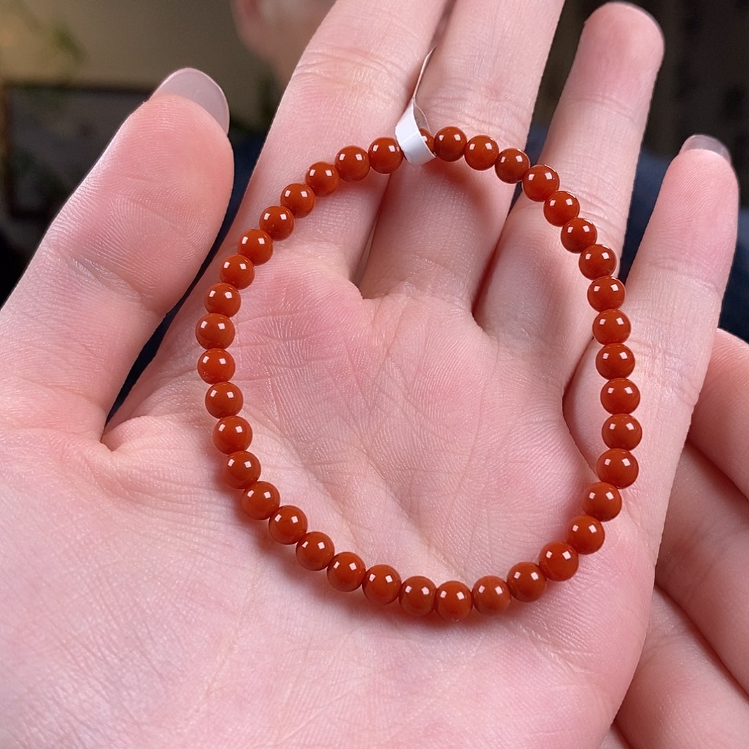 南红玛瑙未镶嵌手串原矿4mm