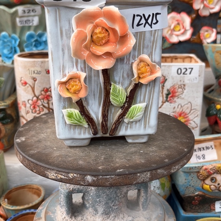 紫砂花盆粗陶材质多肉花盆