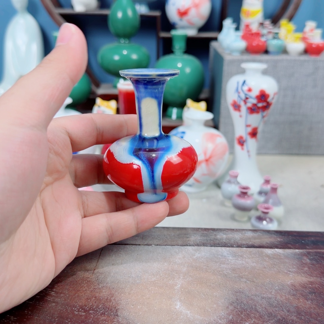 陶瓷手工小花器摆件