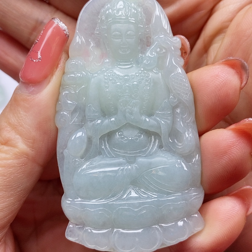 【闪购商品】翡翠颈饰未镶嵌Y****e天然翡翠A货度母
