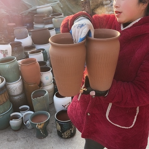 口14高26瑕疵盆子 