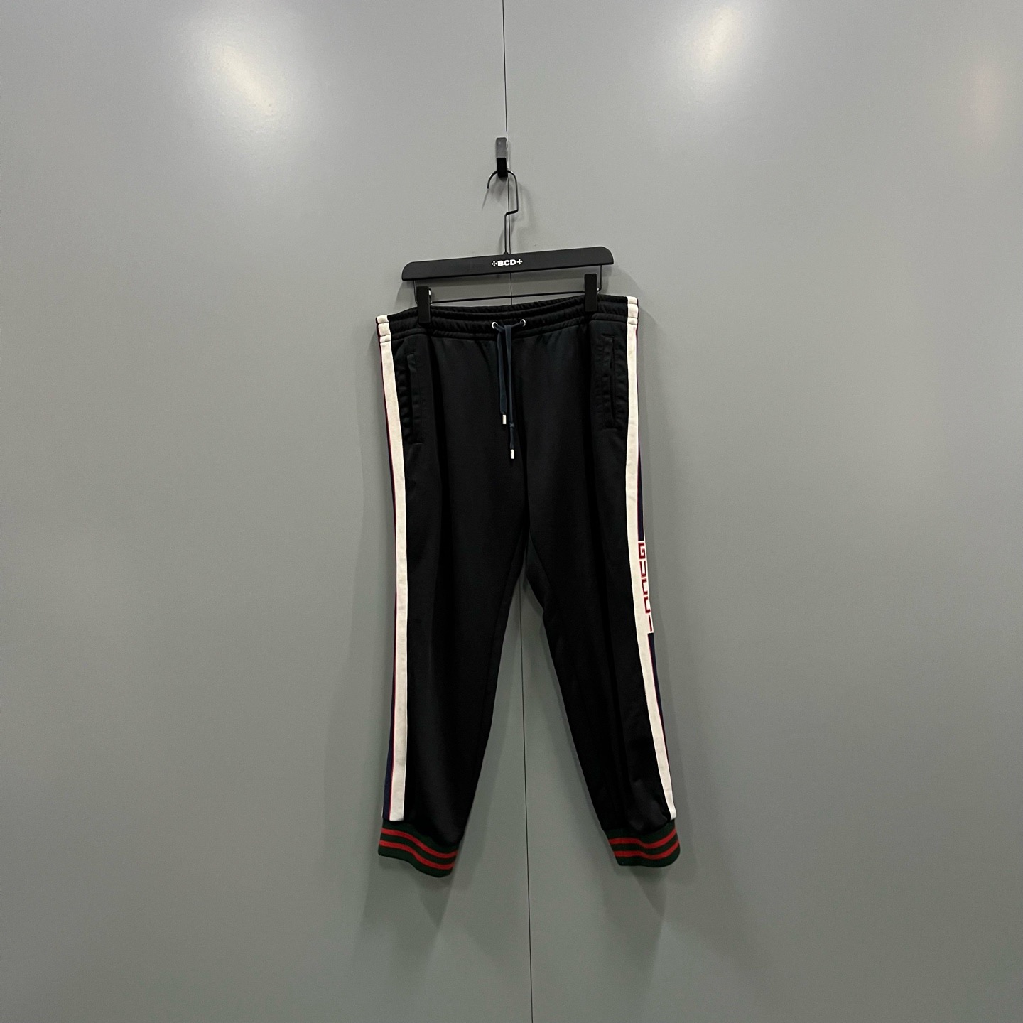 95新 GUCCI/古驰 侧边条纹logo长裤 M码/95新/8100/c206877