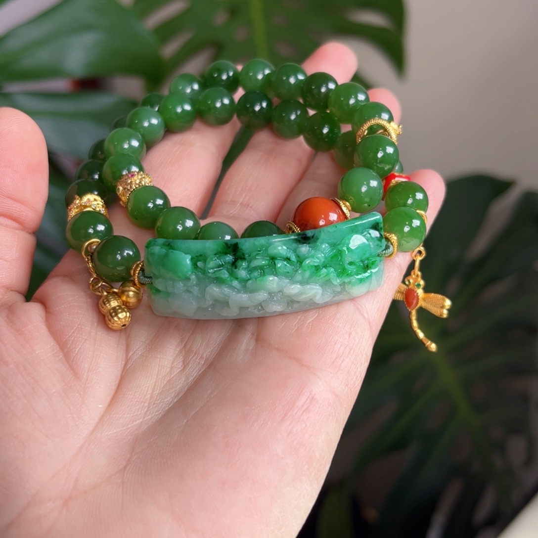 【闪购商品】和田玉（碧玉）手链未镶嵌 福利