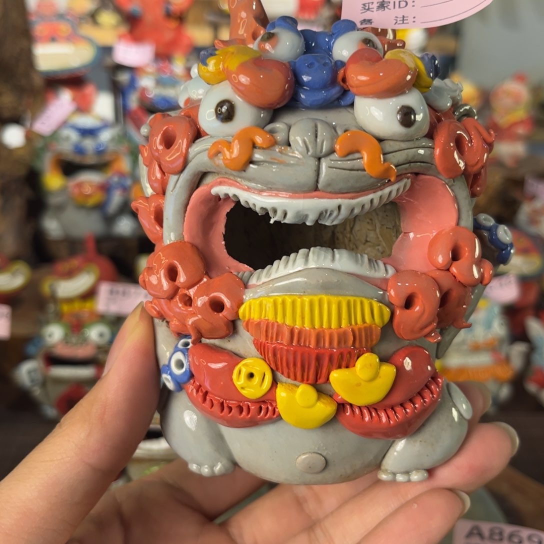 泥塑晓*簧纯手工茶宠摆件