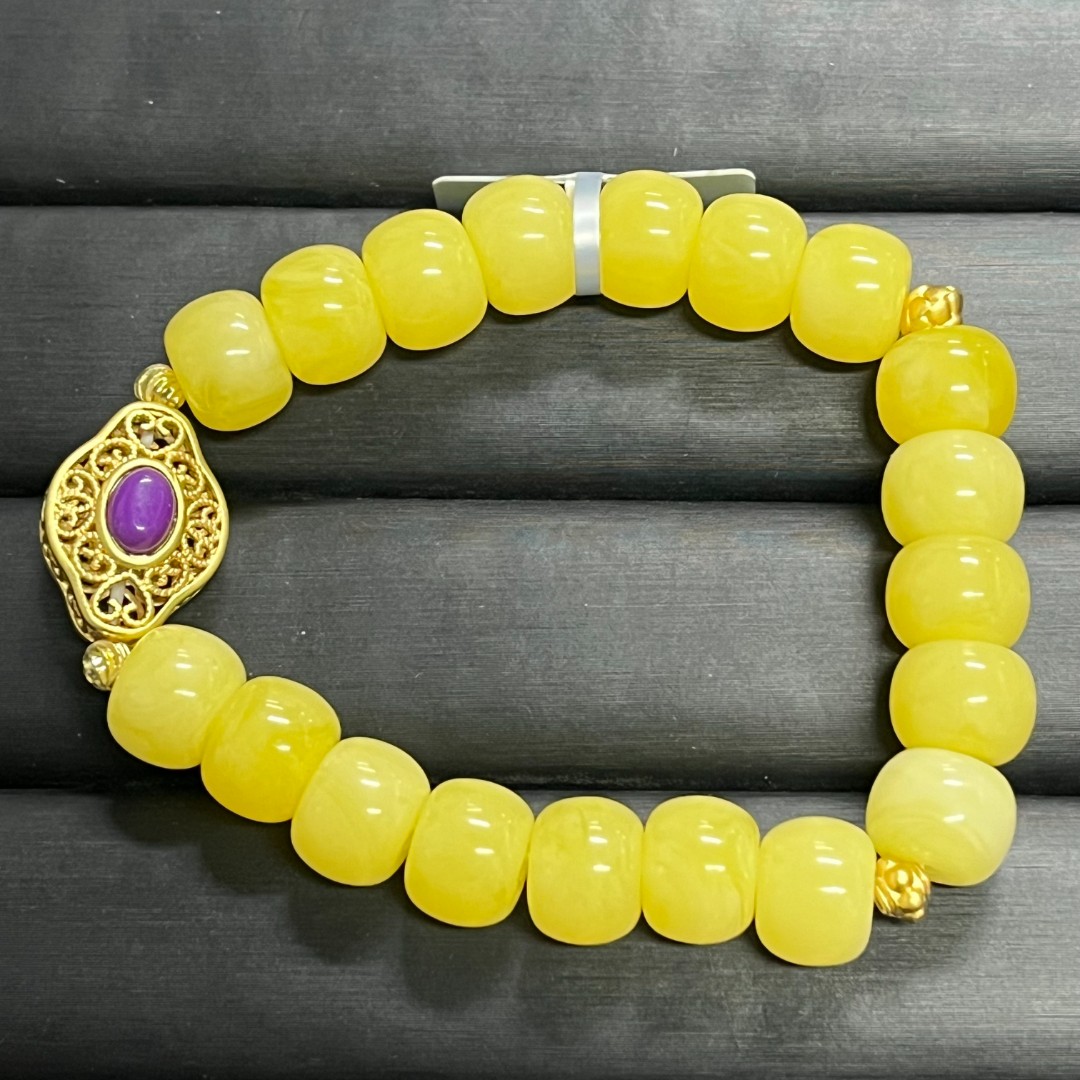 手链 黄色老型珠手串饰品