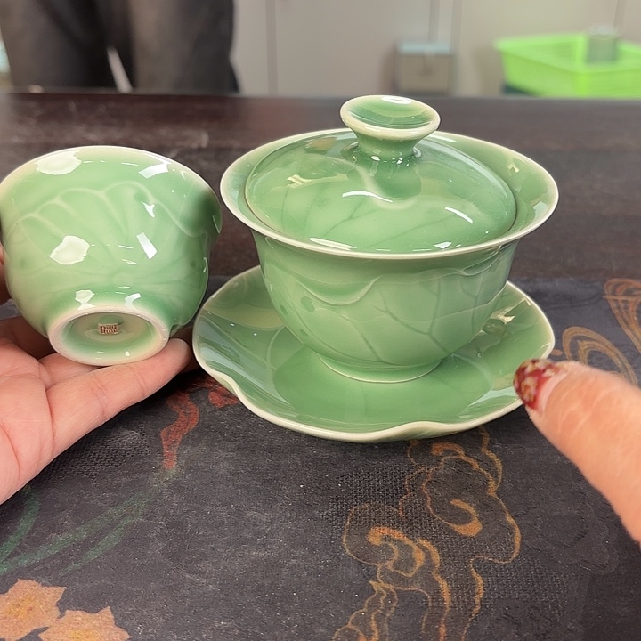 龙泉云间青瓷小米茶器