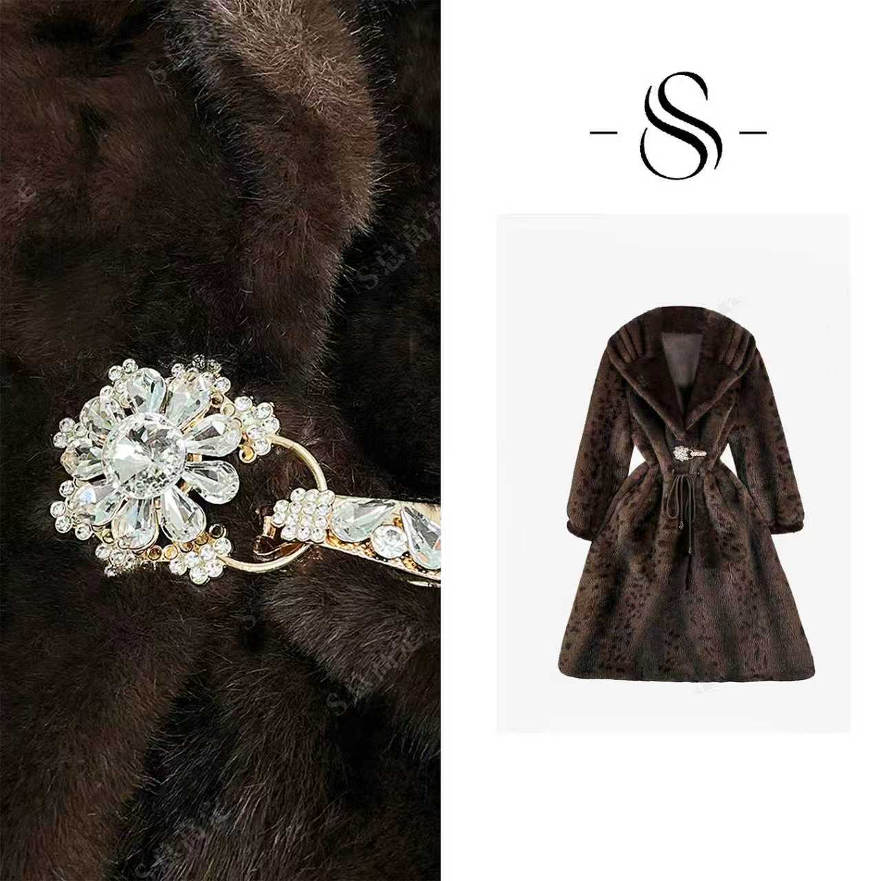 NIMOSHI【倩倩】法式冬季高奢新款保暖束腰显瘦加厚中长外套D0327