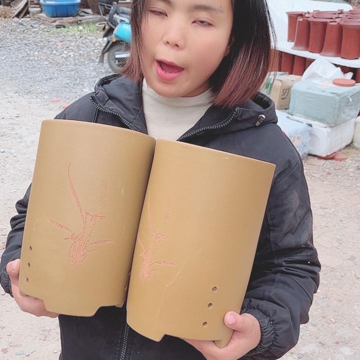 花盆紫砂宜兴紫砂精品花盆 