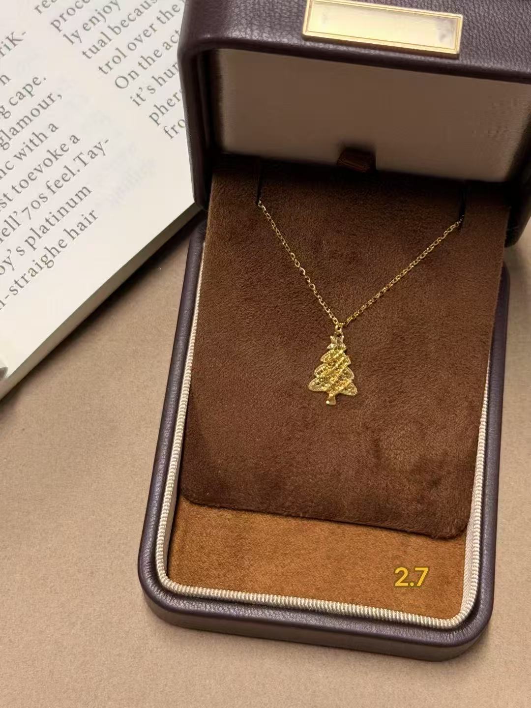 琳琳珠宝 圣诞节系列 5g黄金圣诞树套链（足金999）