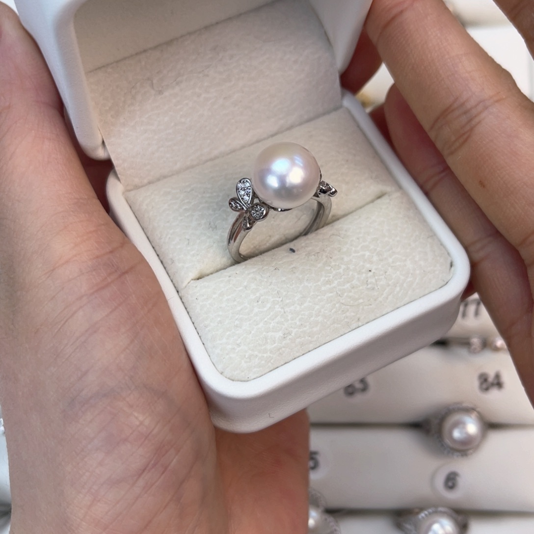淡水珍珠戒指银S925镶嵌