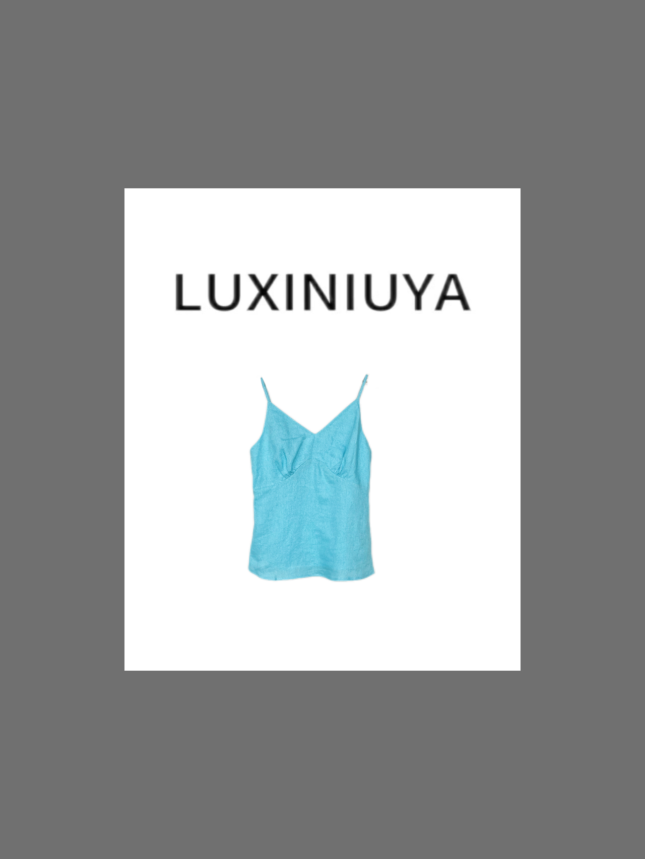 【LUXINIUYA】夏季100亚麻吊带背心内搭上衣#CX3046