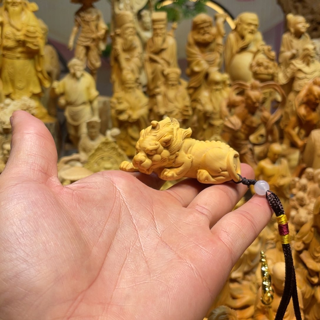 黄杨木黄杨木貔貅小瑕疵