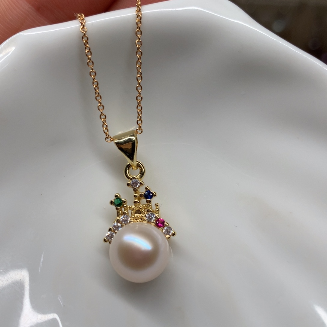 淡水珍珠吊坠(赠链)合金