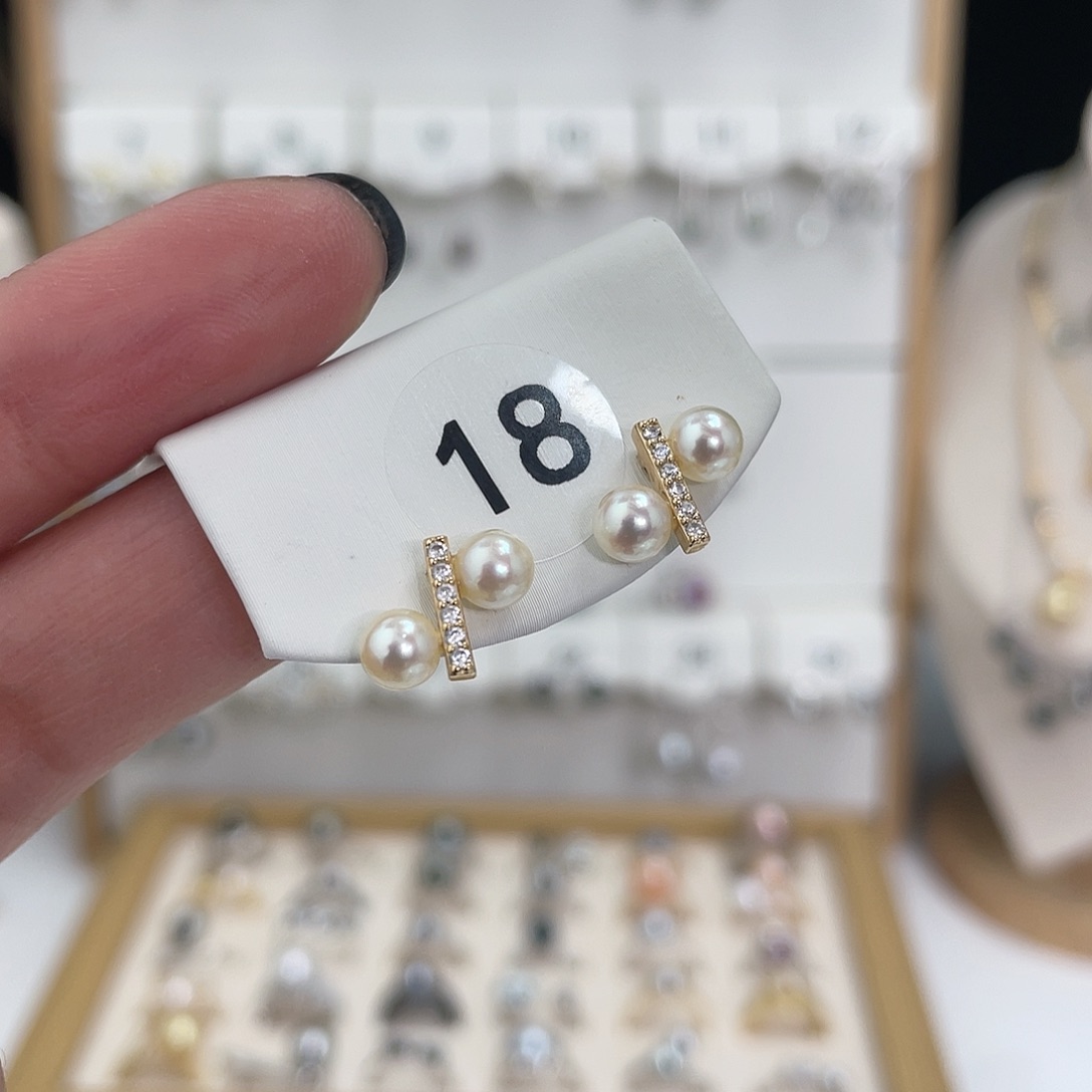 海水珍珠耳饰银S925镶嵌