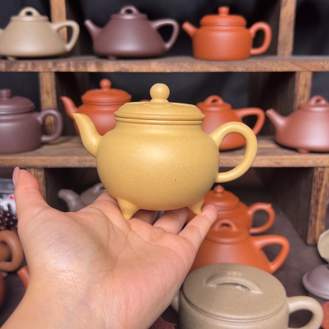 茶壶紫砂微瑕本绿大斌如意150毫升