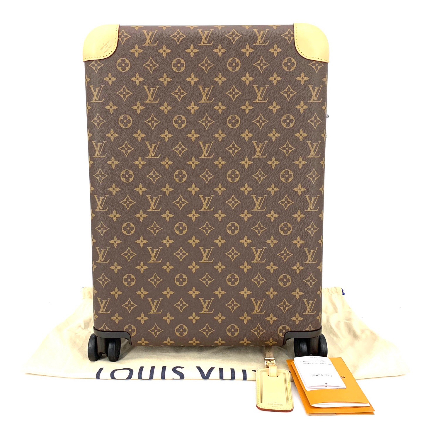 95新 LouisVuitton/路易威登 Horizon55棕老花旅行箱 尺38/55登机