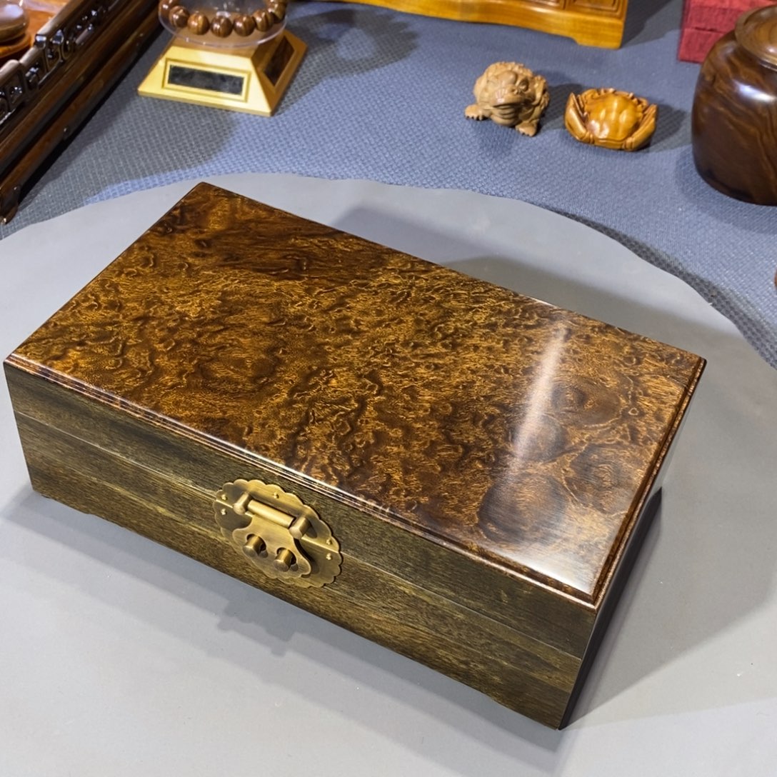 茶***温楠木金丝楠木乌木首饰盒26