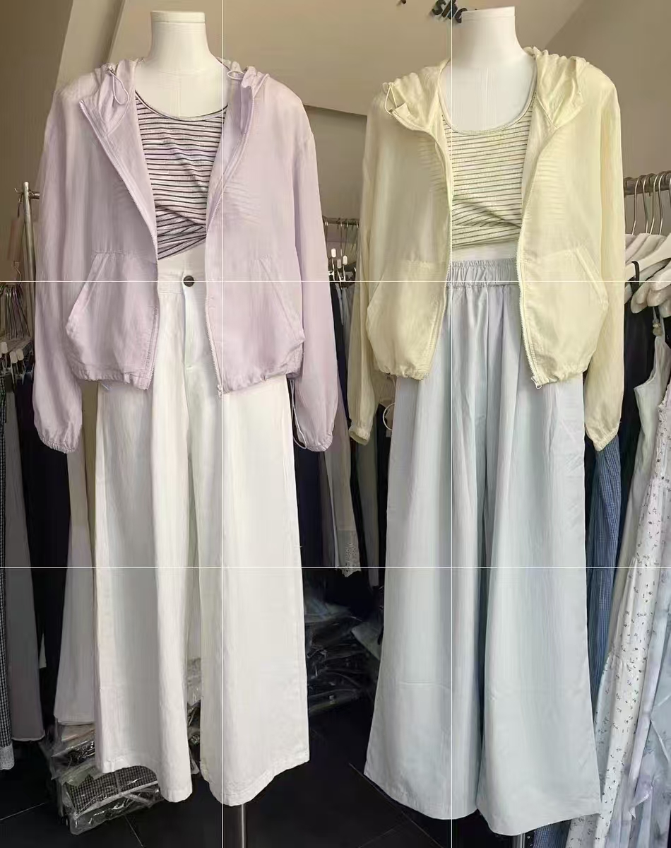 2025新款韩系少女百搭连帽拉链防晒短外套