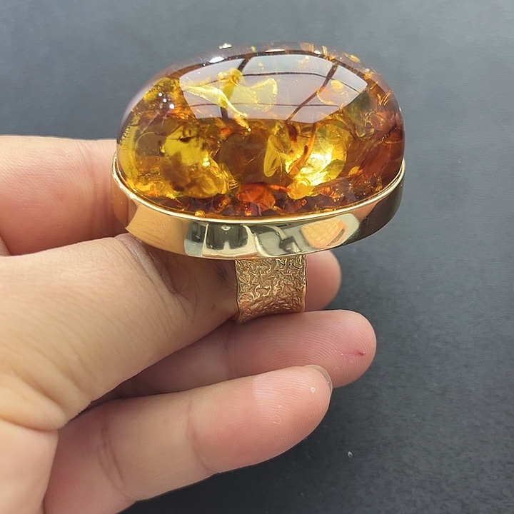 孙***）琥珀未镶嵌裸石戒指