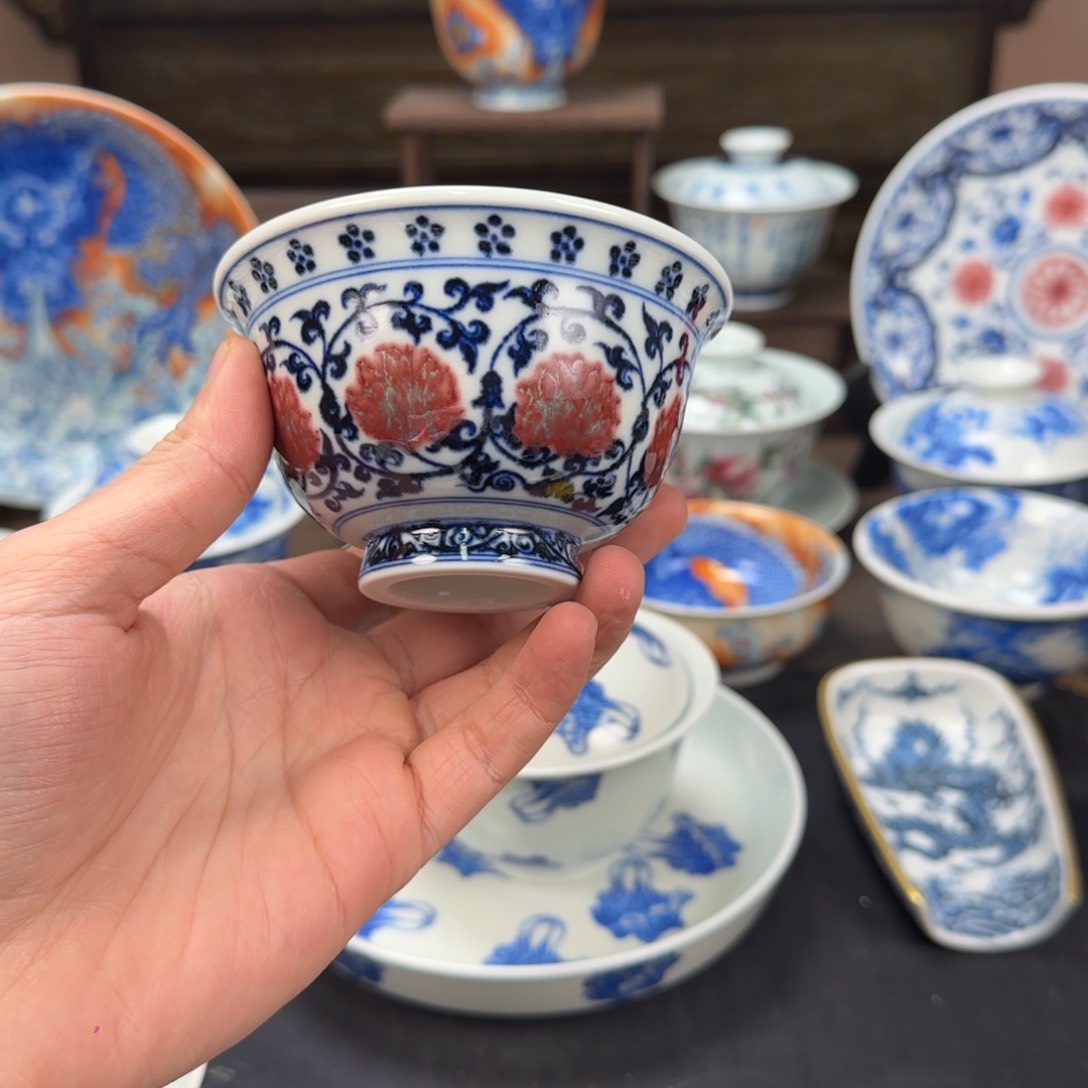杯烟*里景德镇手工手绘陶瓷