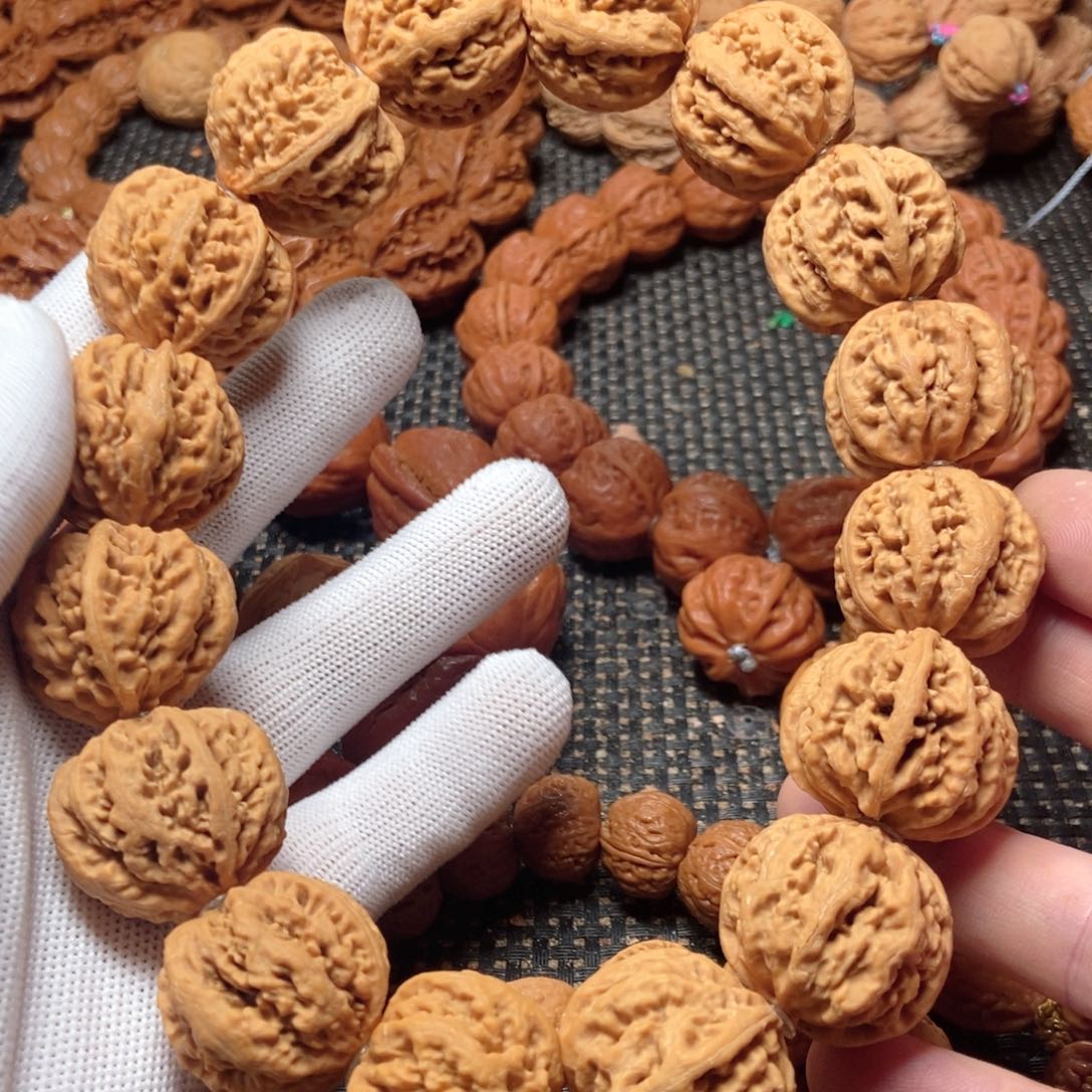 文玩核桃手串粗筋麻花八棱