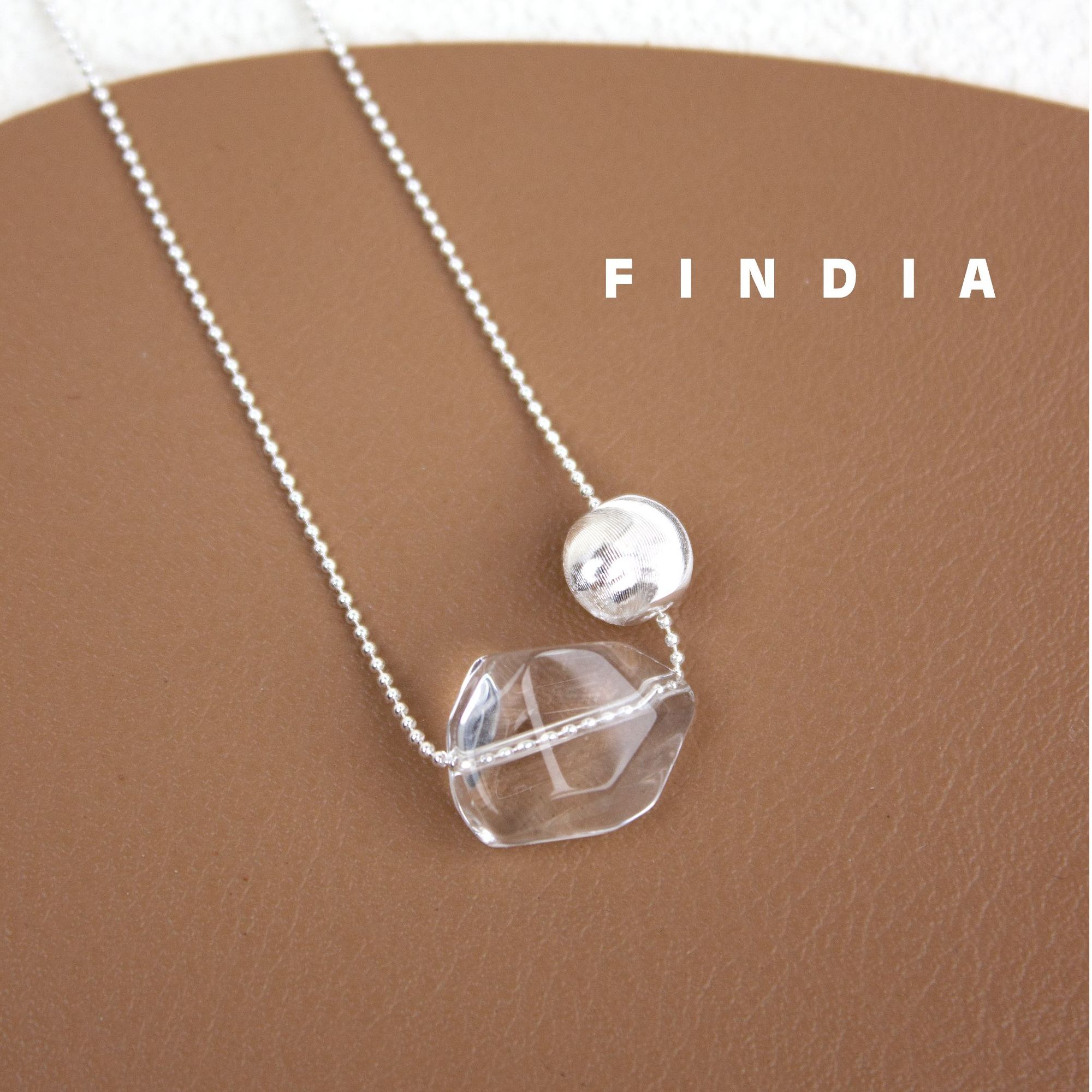 坠链均925银 FINDIA水星通体S925纯银清冷感极简百搭项链