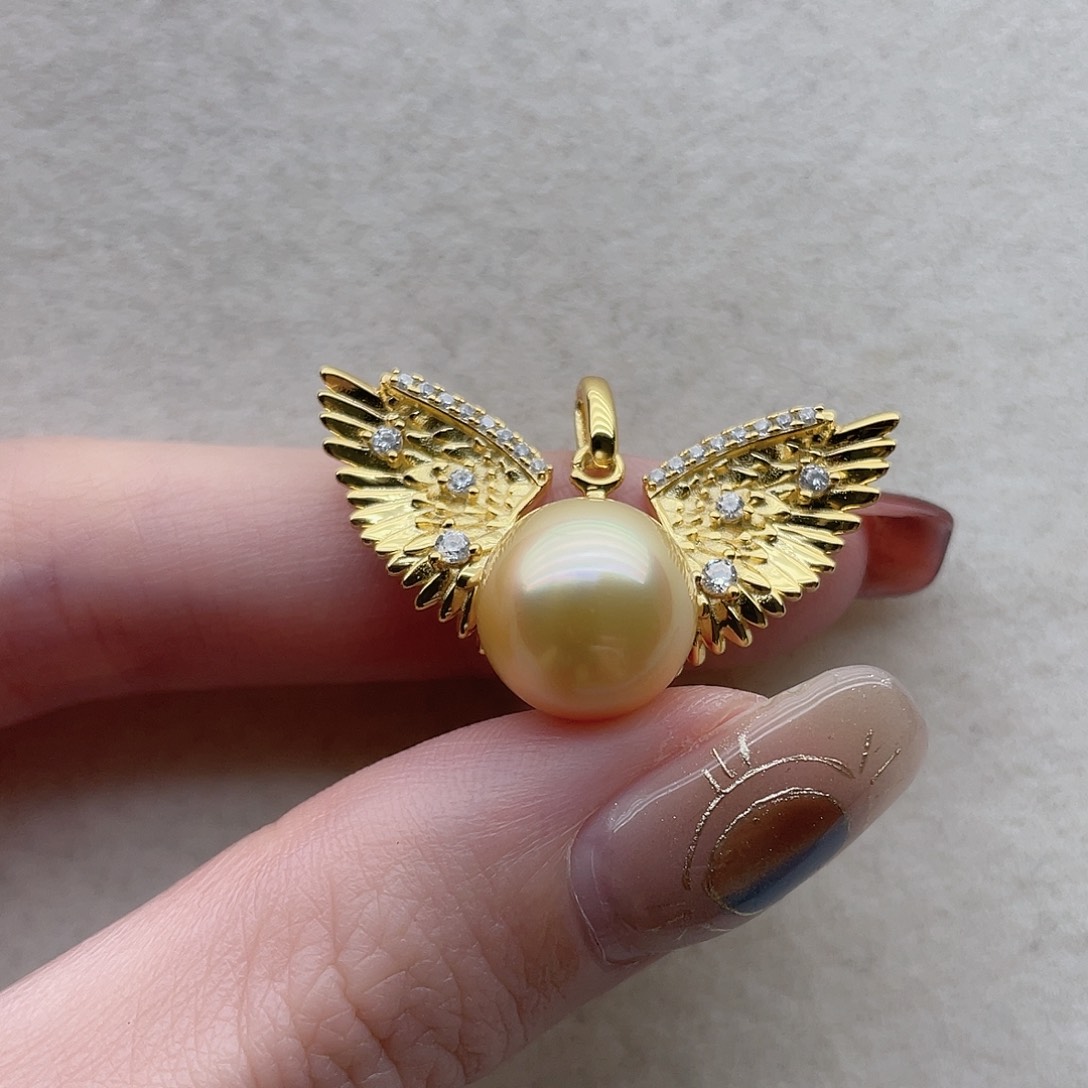 吊坠58海水珍珠银S925镶嵌