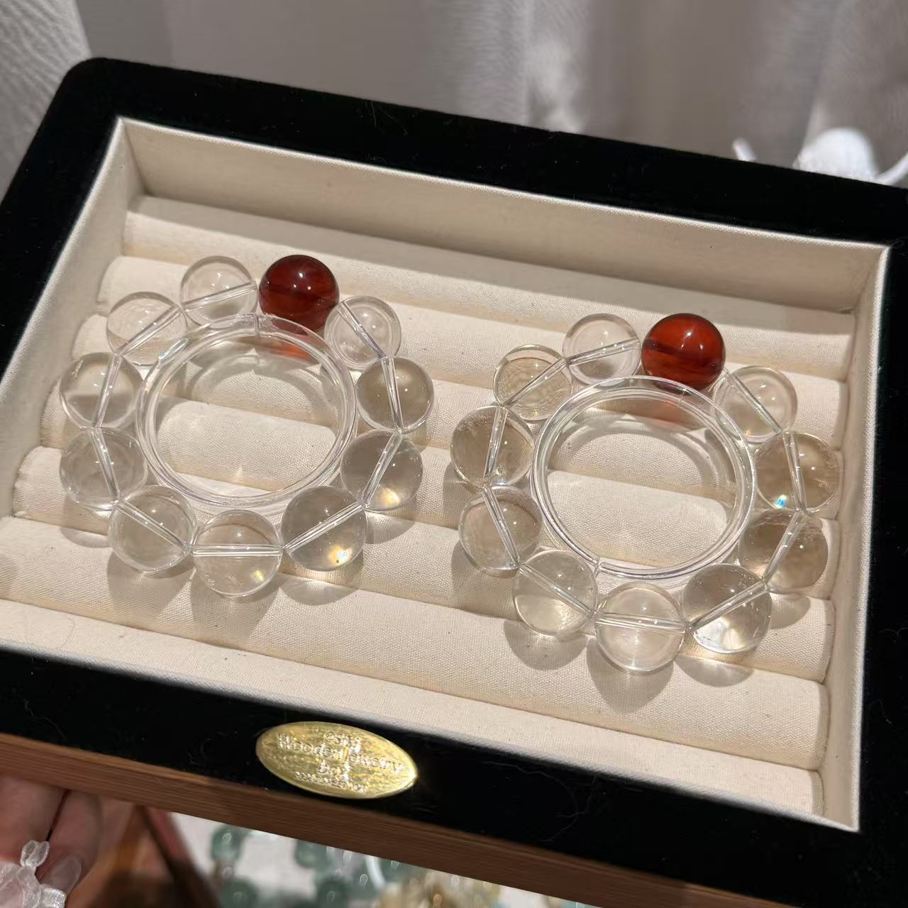 血珀白水晶手串手链 颜色微差多样性发其一ZW278