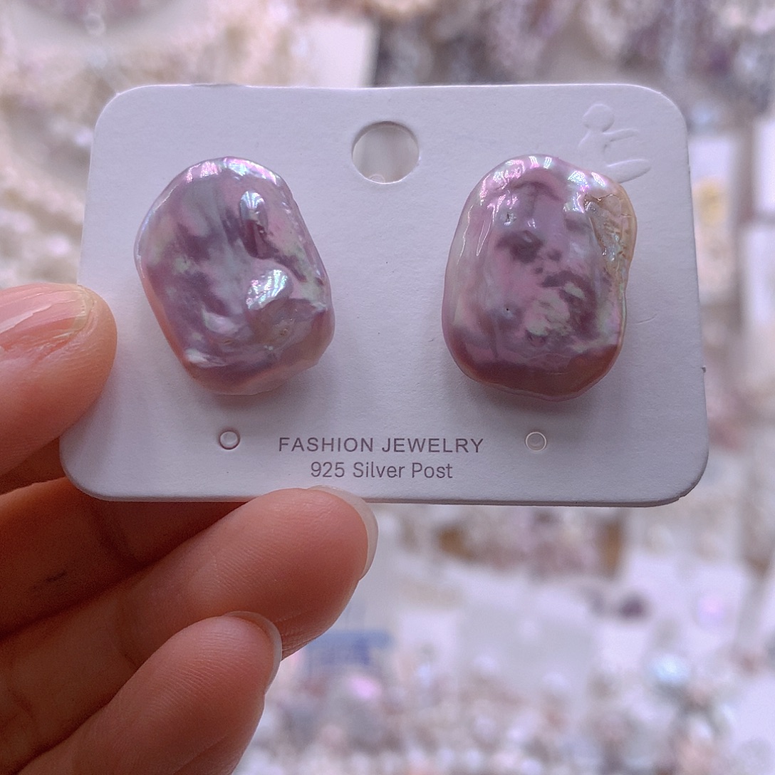 淡水珍珠未镶嵌耳饰