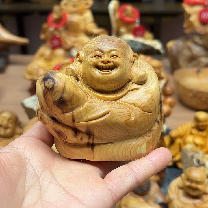 柏木太行崖柏手把摆件