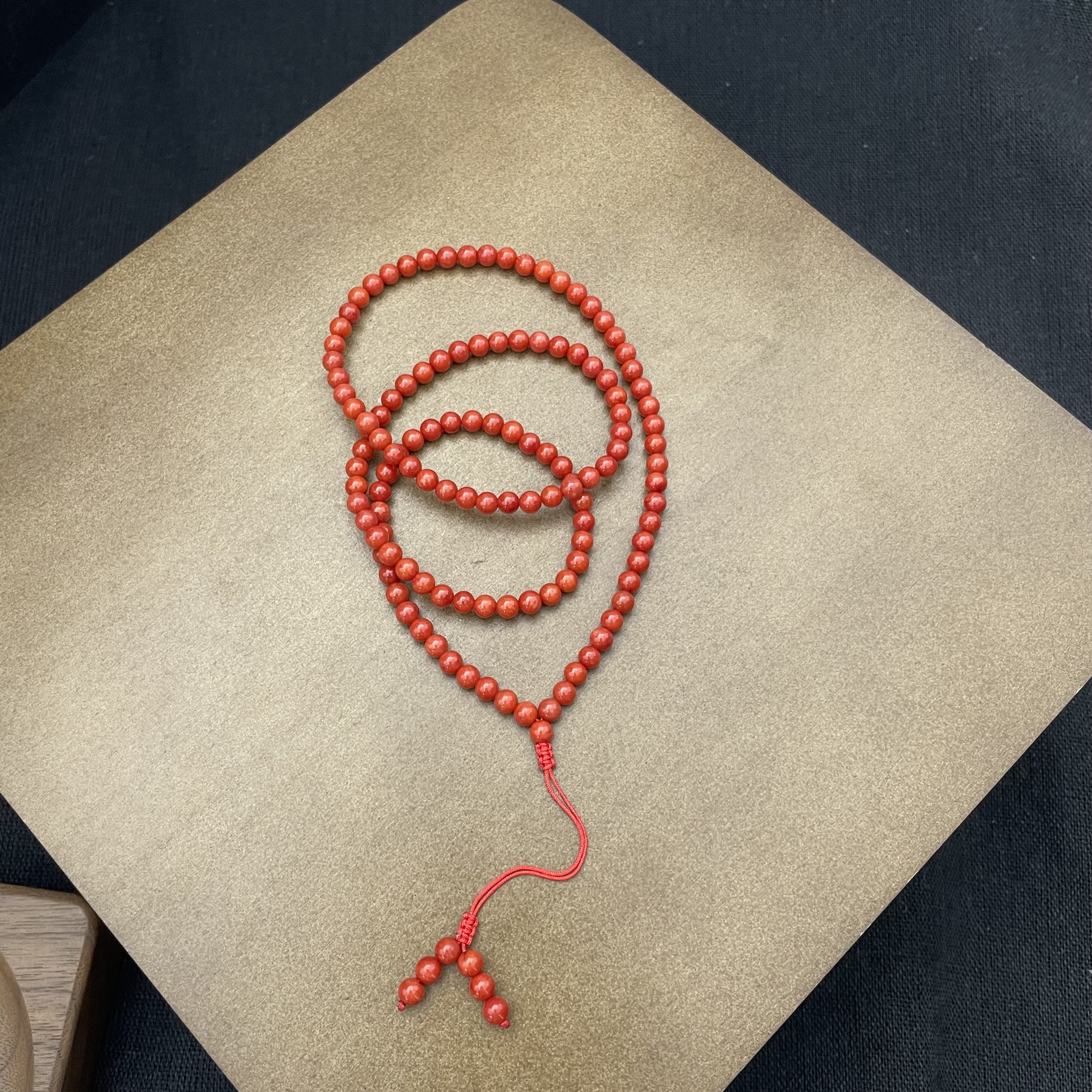 【思涵珠宝】天然玉石 421 DIY红多圈4mm