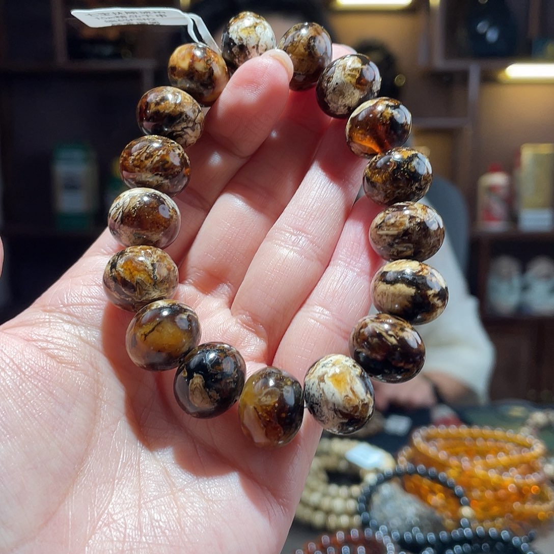 琥珀手链未镶嵌饲*员15m花