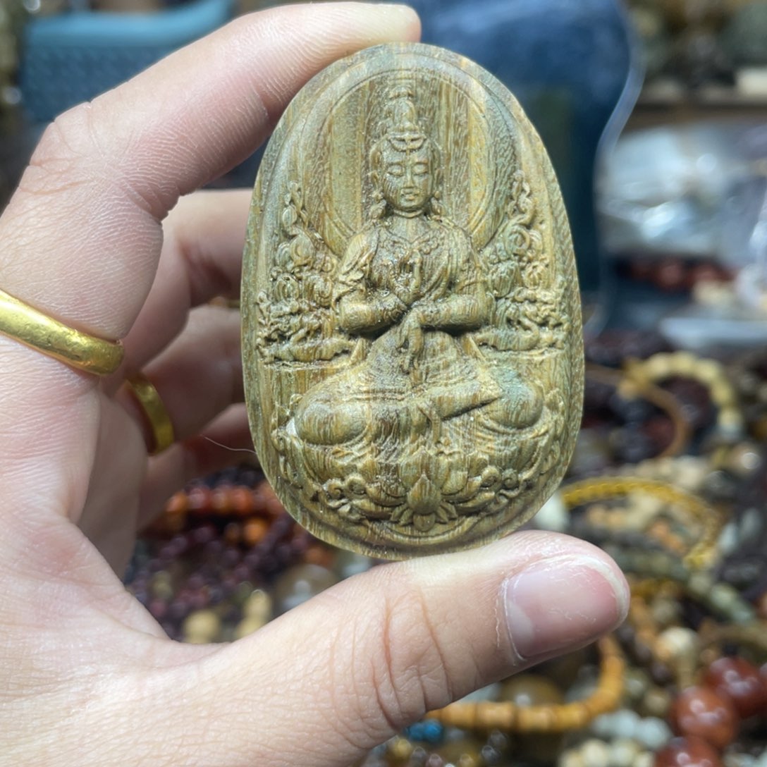 维腊木（绿檀）无事牌