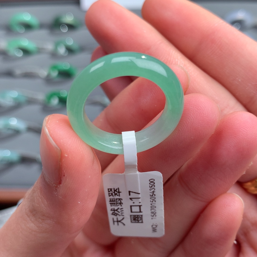 翡翠戒指未镶嵌天然