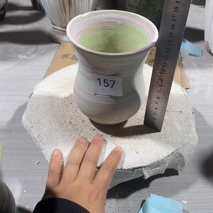 陶摆件高14，口8，瑕疵处理，157