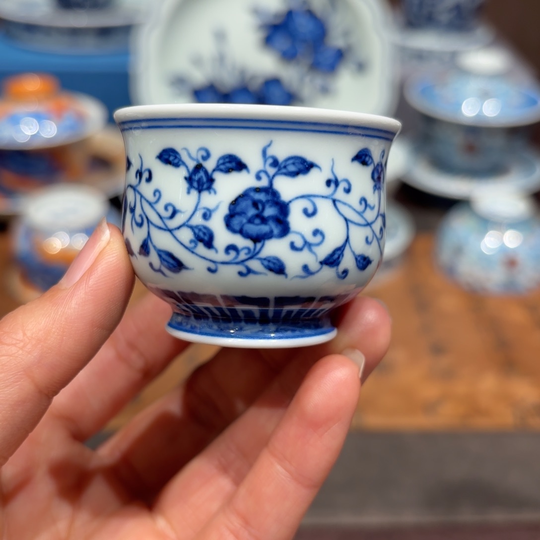 瓷片手工手绘陶瓷茶具