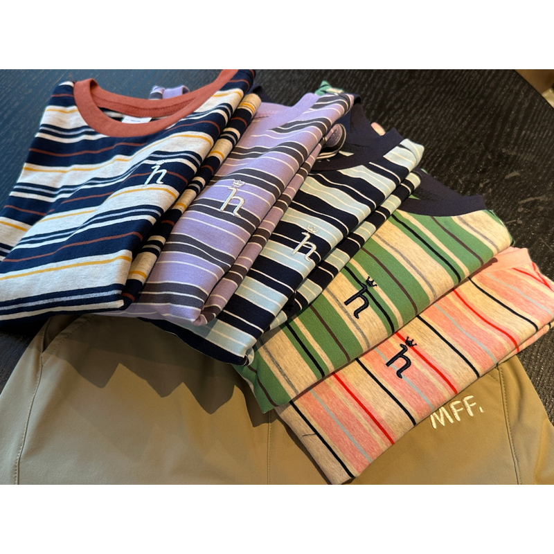 【夏日多巴胺】儿童撞色条纹短袖条纹运动休闲T恤半袖夏季