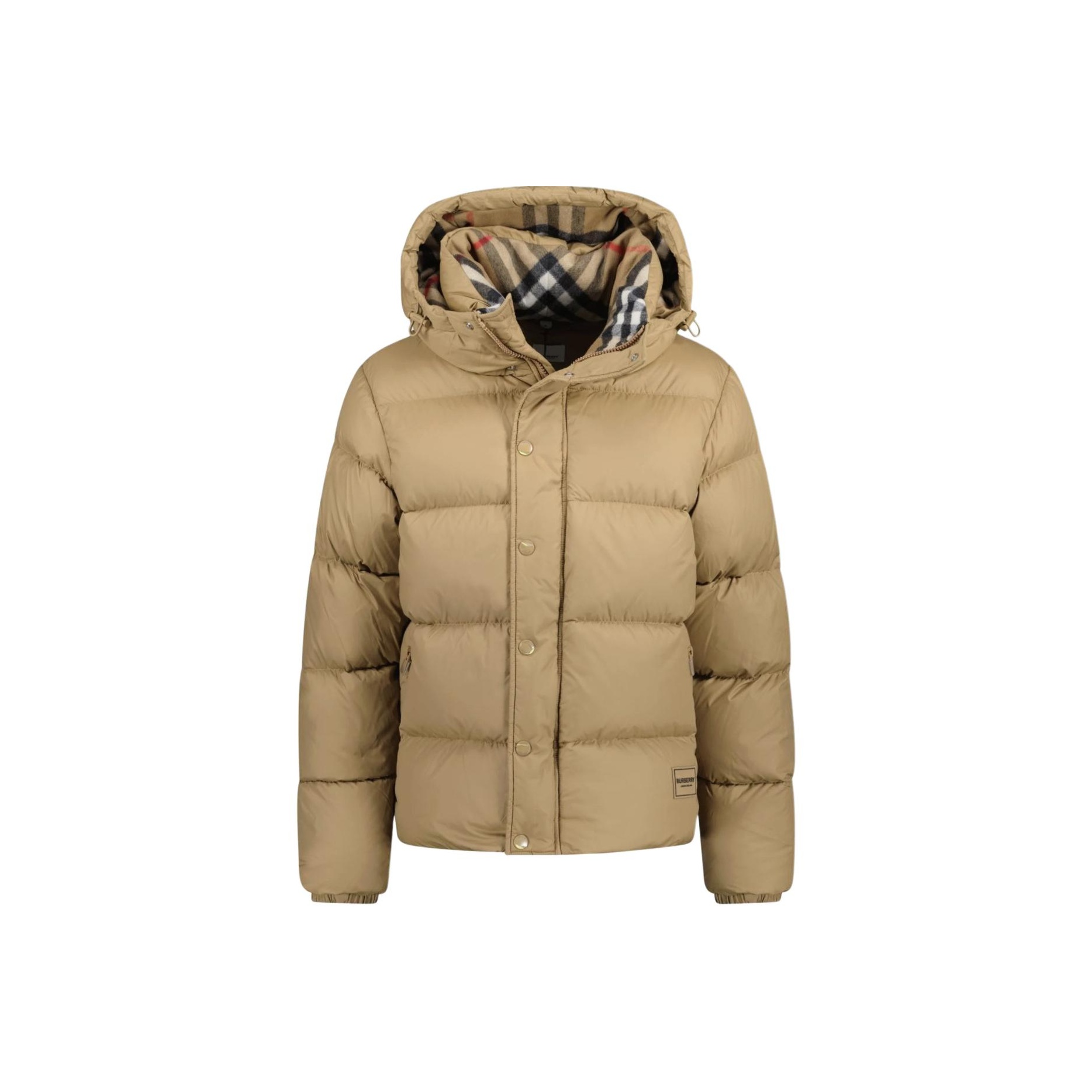 未使用 BURBERRY/博柏利 连帽纯色拉链长袖羽绒服 男女同款  wyj