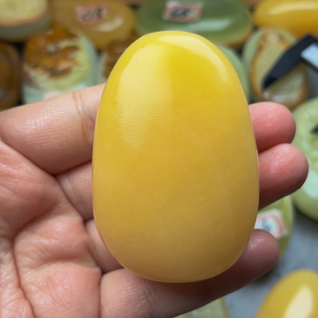 石材方解石手把件