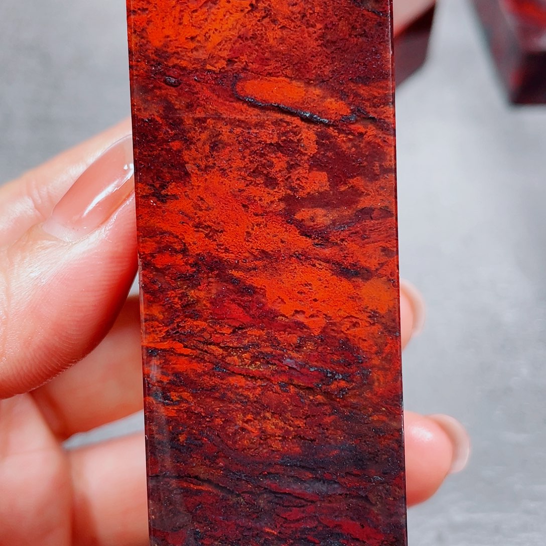 玉桂林鸡血玉印章镇尺39