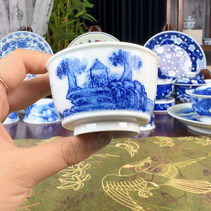 杯子景德镇陶瓷手工手绘