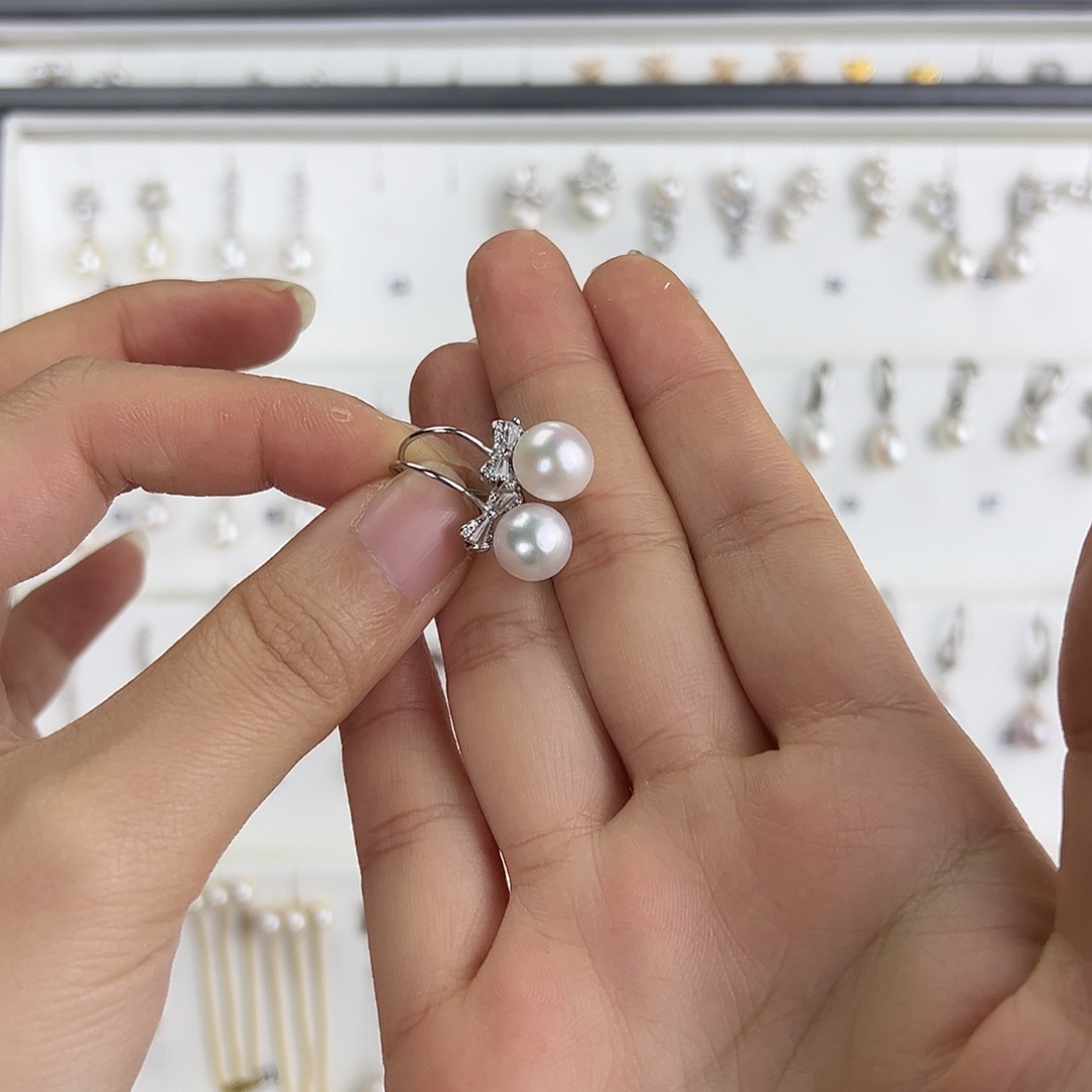 是***啊耳饰银S925镶嵌淡水珍珠