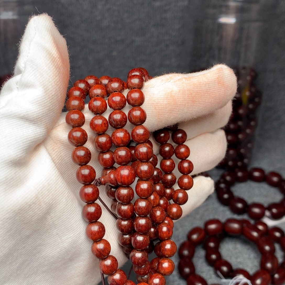 檀香紫檀（小叶紫檀）手串/手链印度小叶紫檀原汁原味07×108泥料