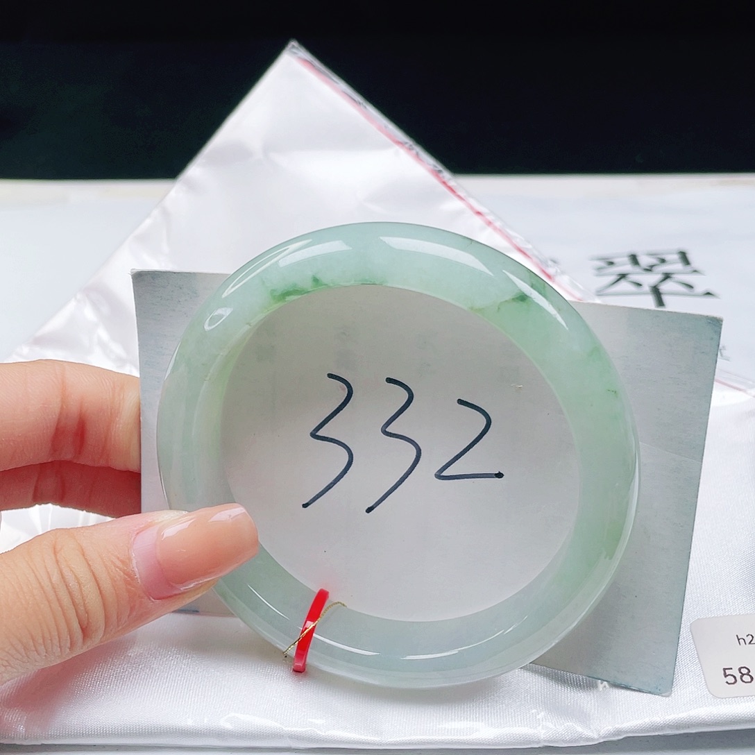 翡翠未镶嵌手镯58+正圈