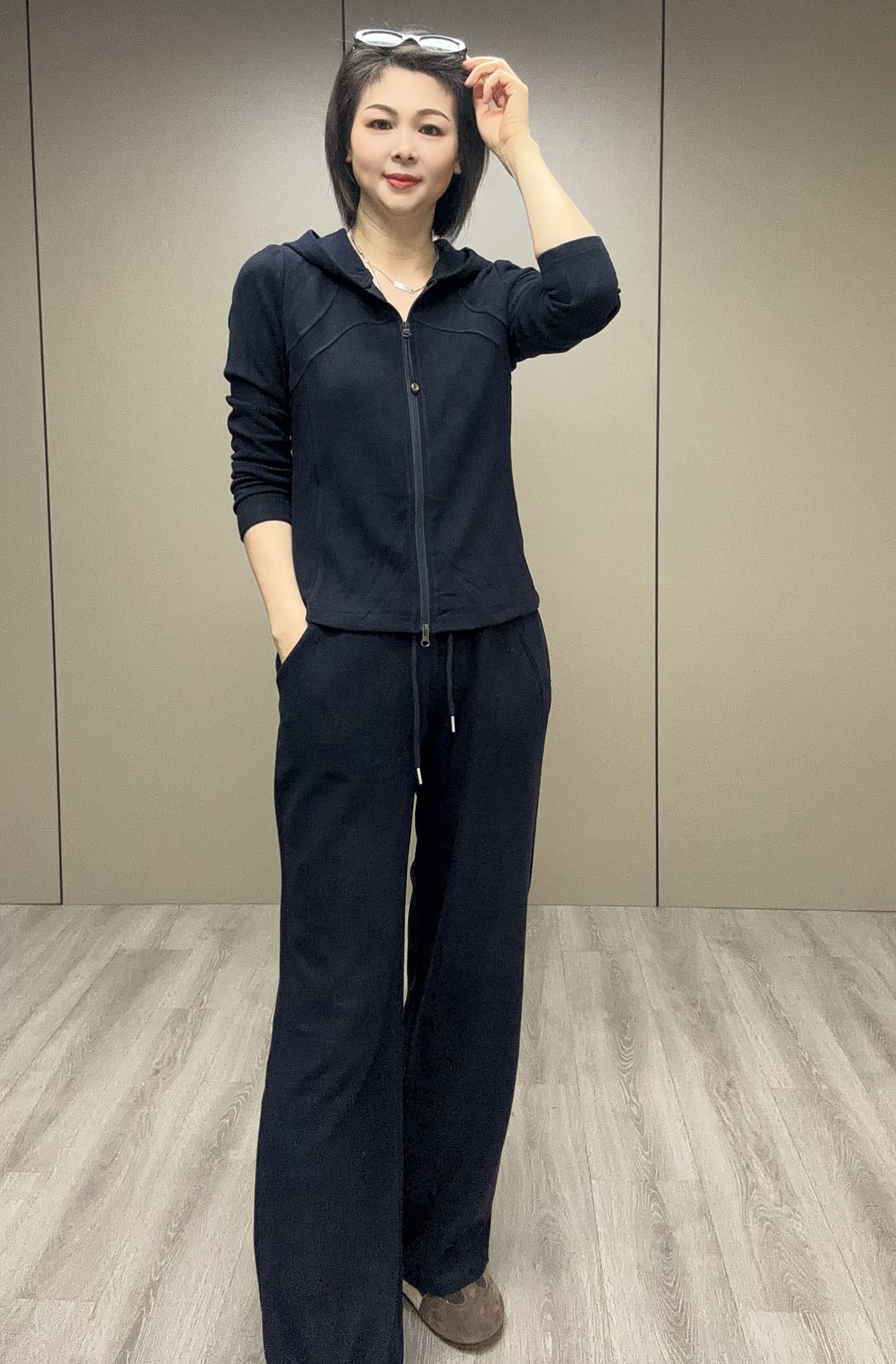 【魅力风】秋冬新款连帽显瘦洋气套装5626款