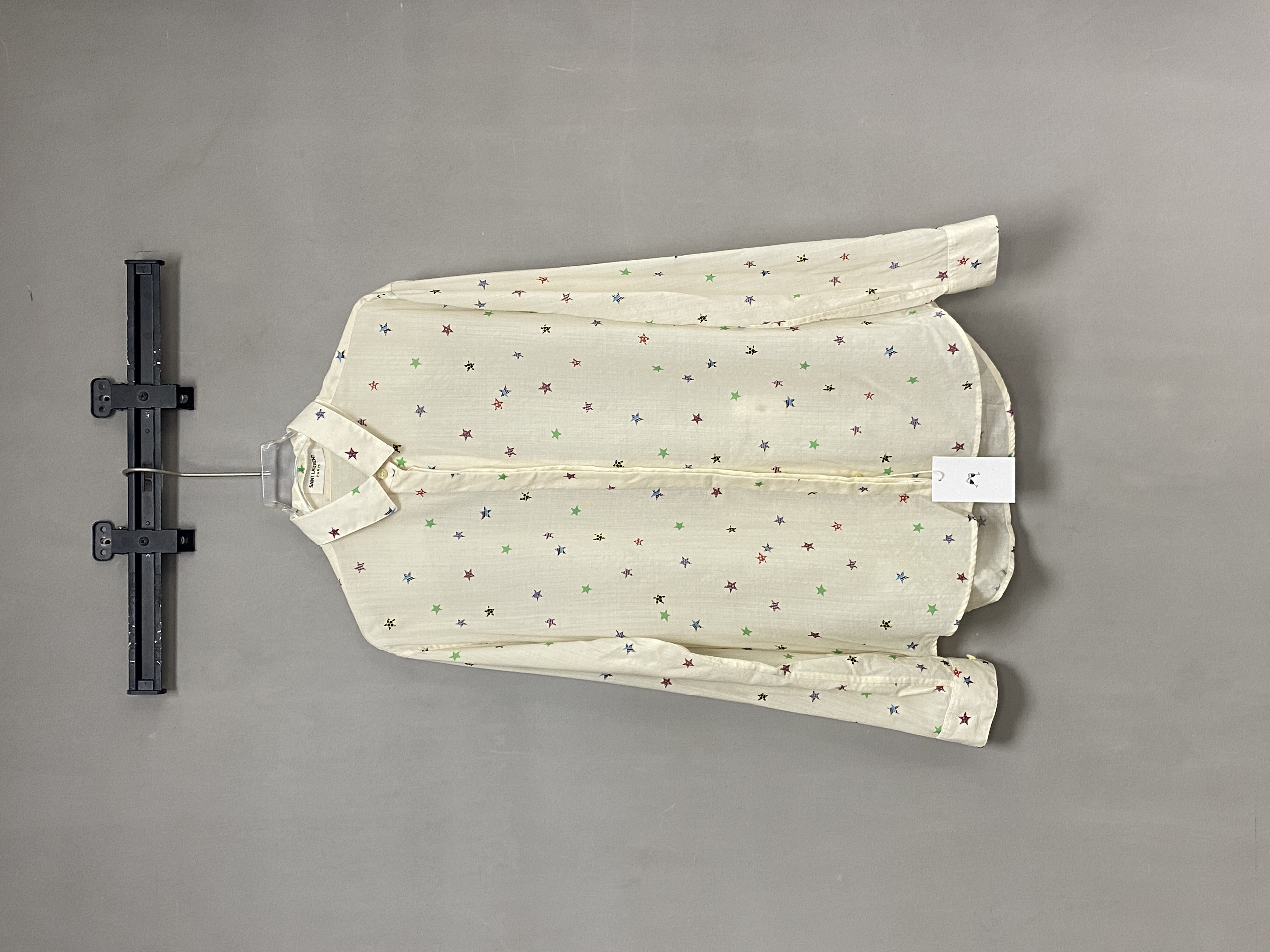 99新 YSL/圣罗兰 bb7755/秀款五彩彩虹星衬衫/36码